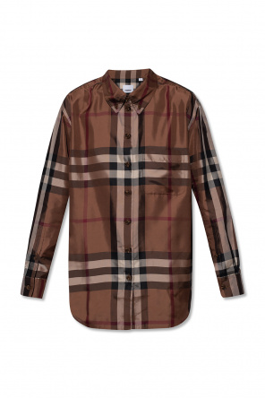 Tシャツ・カットソー BURBERRY CHECK SILK TOP Burberry Check silk shirt in multicoloured - Burberry